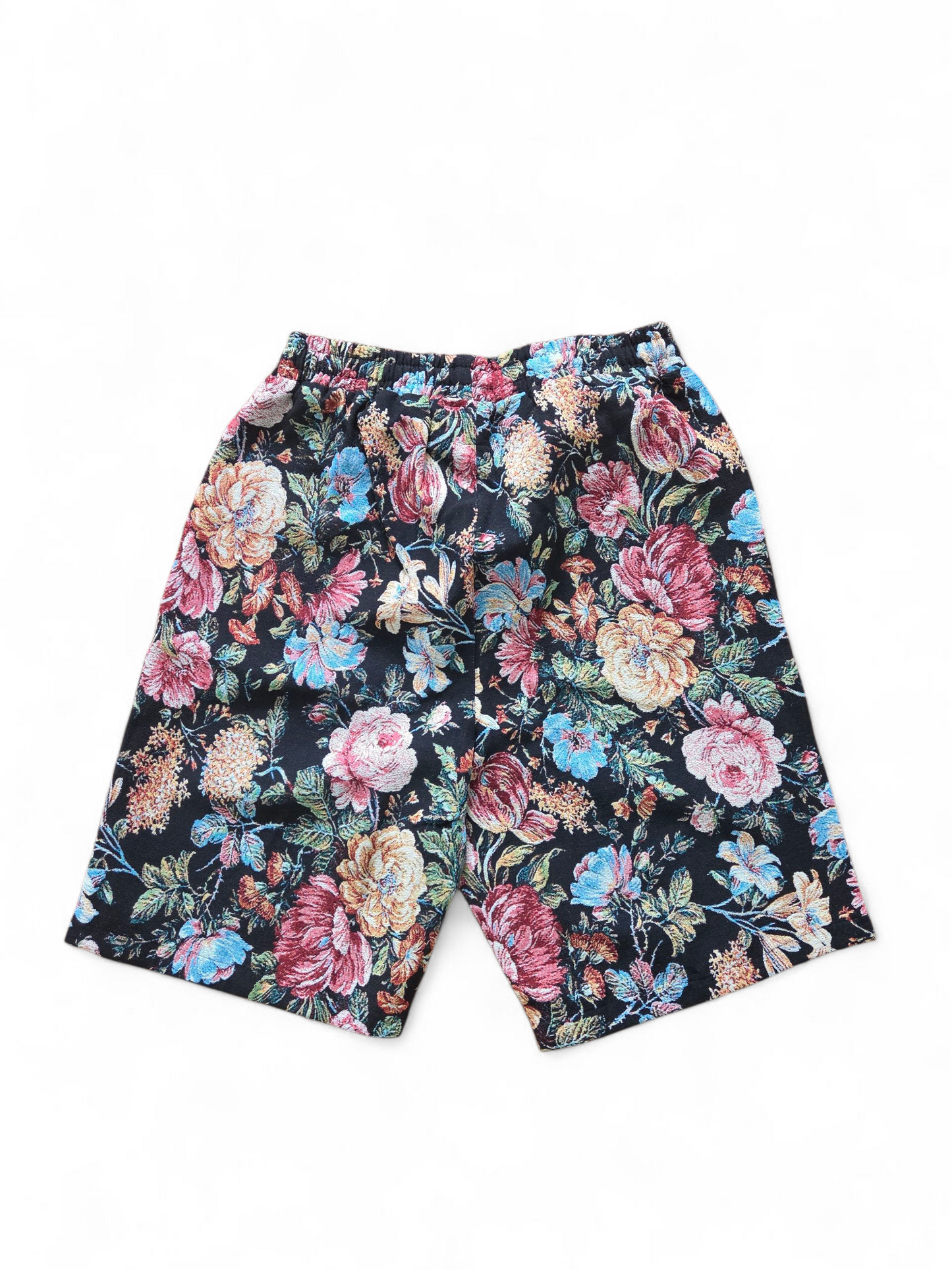 Black Floral Shorts
