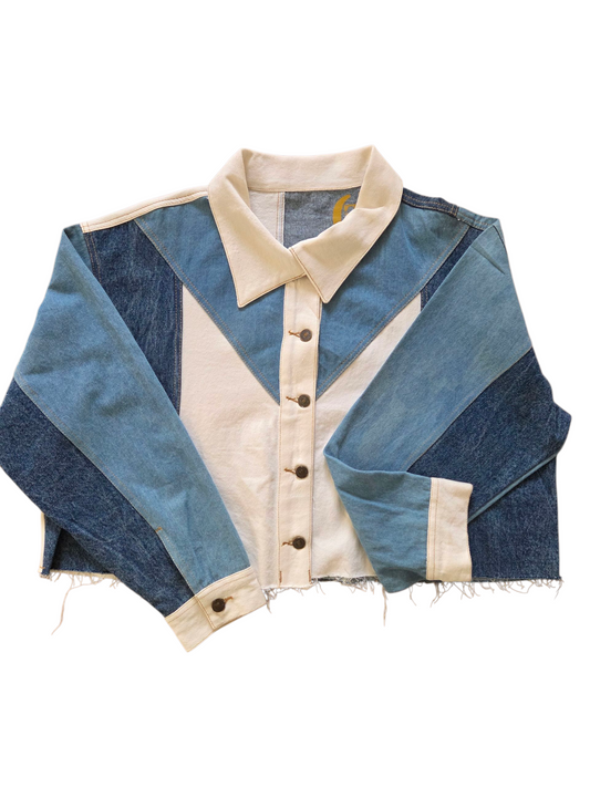 Color Block Denim Jacket